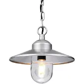 Elstead Lighting Metall-Hängeleuchte für draußen im industriellen Stil Klampenborg8 - Silver