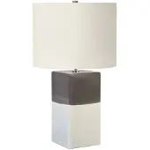 Elstead Lighting Elstead Alba Tischleuchte E27 Creme Hellgrau, UK