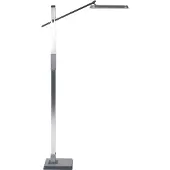 Beliani LED-Stehlampe Silber Metall und Kunststoff 144 cm Dimmbar CCT Verstellbarer Arm und Schrim Modern Bogenlampe Beleuchtung Heim Büro