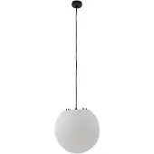LINDBY Alea Außenhängeleuchte, weiß, Kunststoff, Ø 38 cm - , Alea, dimmbar, Weiß, für Balkon, Kunststoff, Modern