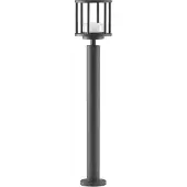 LUCANDE Wegelampe Berenike, 85 cm, dunkelgrau, Metall, GX53