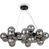 Maytoni Zeitgenössischer Kronleuchter Dallas Metall Schwarz 25 Lichter Verspiegeltes Glas Diffusoren