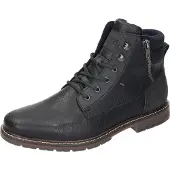 Rieker Herren Schnürboots Stiefelette Reißverschluss 13742, Größe:43 EU, Farbe:Schwarz
