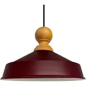 Bamyum Pendelleuchte Asletl Industrielle aus Holz, 41cm, Kastanienbraun Metall E27 Lampe