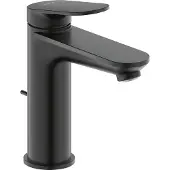 Duravit Waschtischarmatur M Wave Schwarz matt 122 mm mit Zugstangen-Ablaufgarnitur