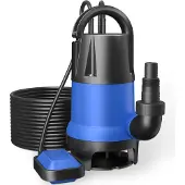 Wiltec Schmutzwasserpumpe 400 W 7500 l/h Tauchpumpe Gartenpumpe Brunnenpumpe Entwässerungspumpe