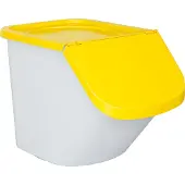 BRB-Lagertechnik Zutatenspender, 40 Liter, LxBxH 610 x 430 x 450 mm, Behälter weiß, Deckel gelb, PP