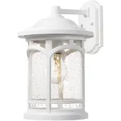 QUOIZEL Elstead Marblehead Außen-Wandleuchte E27 34cm Weiß IP44 Anti-Meerwasser
