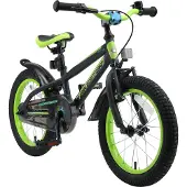 Bikestar Kinder Fahrrad ab 4 Jahre | 16 Zoll Urban Jungle Kinderrad | Schwarz & Grün
