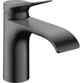 Hansgrohe Vivenis Einhebel-Waschtischarmatur 80 CoolStart, ohne Ablaufgarnitur, Ausladung 133mm, 75015340, Farbe: Brushed Black Chrome