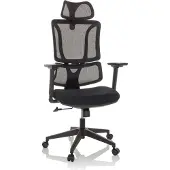 MyBuero Home Office Bürostuhl ERGOMY Schreibtischstuhl mit Armlehnen (höhenverstellbar) Stoff / Netzstoff Drehstuhl