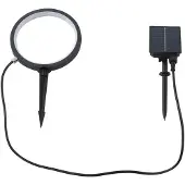 LINDBY LED-Solar-Erdspießleuchte Syrene, 18 cm, schwarz, Alu