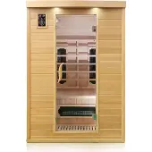 Dewello Infrarotkabine Infrarotsauna LAVAL PLUS 135cm x 105cm inkl. Keramikstrahler, Bodenstrahler