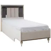 AEA Luxus Kinderbett Bettrahmen Bett Kinderzimmer Bettgestelle Beige Stoff