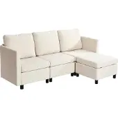 Vevor Ecksofa Eckcouch Schlafsofa mit verstecktem Stauraum