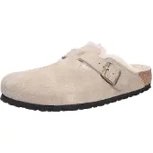 Birkenstock - Warme und weiche Clogs &ndash; Unisex &ndash; Boston Shearling Suede Regular - Boston Shearling Leather/Suede Regular Taupe für Herren