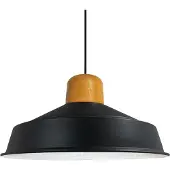 Bamyum Pendelleuchte Hängelampe Industrial Schwarz Metall, Ø40cm, E27, Vintage Lampe