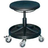 Lotz Drehhocker m.Rl.PU-Schaum schwarz Sitz-H.400-530mm - 3528.11-Ring-FS2