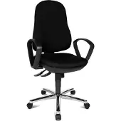 Topstar Bürostuhl Syncro Steel, 8929 G22 Stoff anthrazit, Gestell chrom