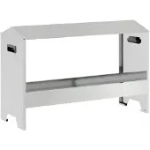 vidaXL Hühnerfütterungsrinne Silber 81 x 32 x 53,5 cm Verzinkter Stahl