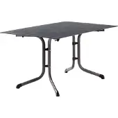 Sieger Klapptisch 120 x 80 x 73 cm Metall rechteckig grau eisengrau