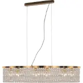 Maytoni Moderne Pendelleuchte Flare 6xE14 aus Glas Farbe Mehrfarbig und Metall 40W für Küche, Schlafzimmer, Wohnzimmer, Esszimmer, Lobby