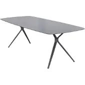 HPI Home Product Import GmbH Gartentisch - 240 x 100 cm - Grau - Anthrazit - Sinterstein - Aluminiumgestell