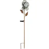 Eglo Solarleuchte, Leichte Dekorationsfigur, Braun, Silber, Transparent, Glas, Stahl, Ausrichtung, III, 1 Glühbirne(n)