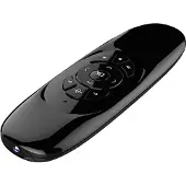 Xoro AMW 100 2.4 GHz Kabellose Air Mouse mit Gyroskop Sensor, integriertem Mikrofon, Akku und QWERTZ Tastatur in Schwarz