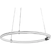 Ledvance Decor Aura Pendelleuchte aus geschwungenem Polycarbonat mit LED und Filament-Design, 18W, 2000 lm, 3000 K, 830 warmweiß, Click dimmbar, dunkelgrau, Kunststoff (PC), 498 mm, IP20