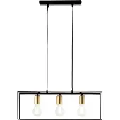 Brilliant 92747/06 Arica Pendelleuchte, 3-flammig schwarz/messing