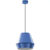 LUCANDE Mynoria LED-Hängeleuchte, blau, Aluminium, Ø 35 cm