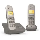 Gigaset AL170A Duo, DECT-Telefon, Kabelloses Mobilteil, Freisprecheinrichtung, 50 Eintragungen, Anrufer-Identifikation, Schwarz