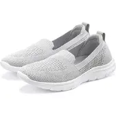 LASCANA Slipper Halbschuh, Sneaker, Slip-On-Sneaker, hellgrau Größe 41