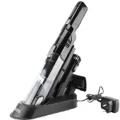 TurboTronic Handstaubsauger - TT-LUX-500 - 90W Akku Handsauger beutellos, 2 Saugstufen, kabellos, mit Dockingstation & HEPA-Filter Schwarz