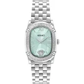 Versace VE1B01025 Greca Couture silber türkis Edelstahl Armband Uhr Damen NEU