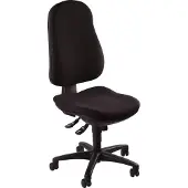 Topstar Bürodrehstuhl Support SY ohne Armlehnen - schwarz Sicherheitsdoppelrollen für al.
