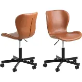 Ebuy24 Bürostuhl Bali Kunstleder braun 54x87x54 cm