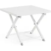 Natur24 Beistelltisch Taylor 43 x 36 x 44 cm Aluminium Weiß