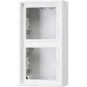JUNG LS 582 A WW Aufputz-Kappe 2-fach alpinweiß LS990/LS-Design