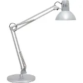 MAUL LED Schreibtischlampe MAULstudy, alu / grau / zink, für Arbeitszimmer / Büro, Metall, LED Tischlampe
