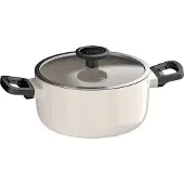 Berghoff Leo Kasserolle, rund, 20 cm Durchmesser, Keramik-Antihaftbeschichtung, 2,8 l, Induktion, Glasdeckel, Kunststoffgriff, recyclebares Aluminium