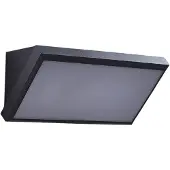 LINDBY Abby Außenwandleuchte w/Sensor Dark Grey/White - , Abby, Schwarz, für Balkon, Kunststoff, Modern