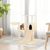 vidaXL "2026 Promotion" Kratzbaum mit Sisal-Kratzsäulen Creme 82 cm - Kratzbäume CC1962