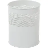 Huismerk Halbperforierter Papierkorb 10 Liter, Weiß