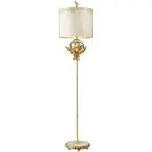 Flambeau Elstead Trellis Stehleuchte E27 Kitt Patina und Blattsilber