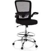 Hjh OFFICE VENDO WORK - Arbeitsstuhl Arbeitshocker Schwarz