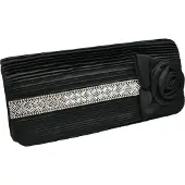 Steuer Modeschmuck Abendtasche Metall 25,0cm schwarz Glasstein weiß 445000019