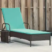 Prolenta Maison Exclusive - Sonnenliege mit Rollen und Kissen Schwarz Poly Rattan