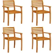 vidaXL Gartenstühle 4 Stk. 59x55x85 cm Massivholz Akazie